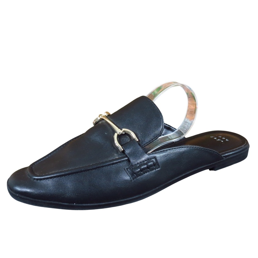 A New Day Sandy Mule Women Loafers Size 10 Black Synthetic Slip On Dress Casual